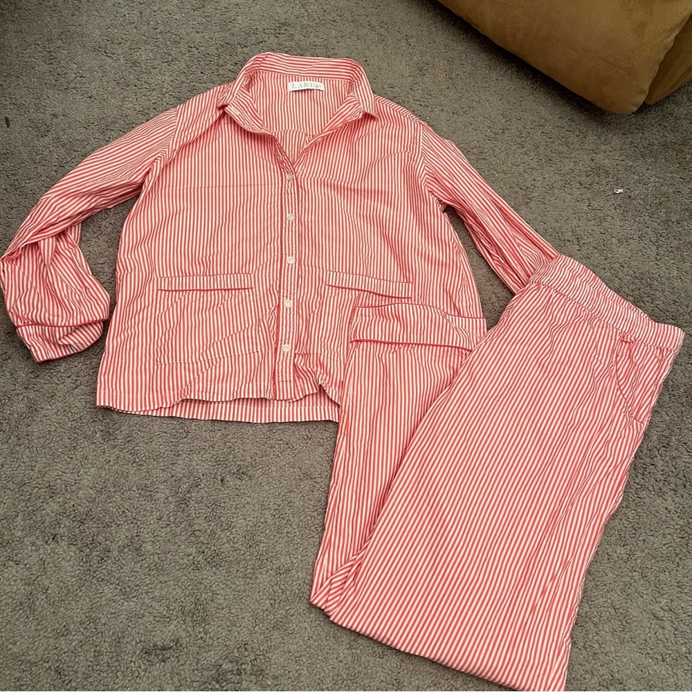 Lake Poplin Piped Pajama Set